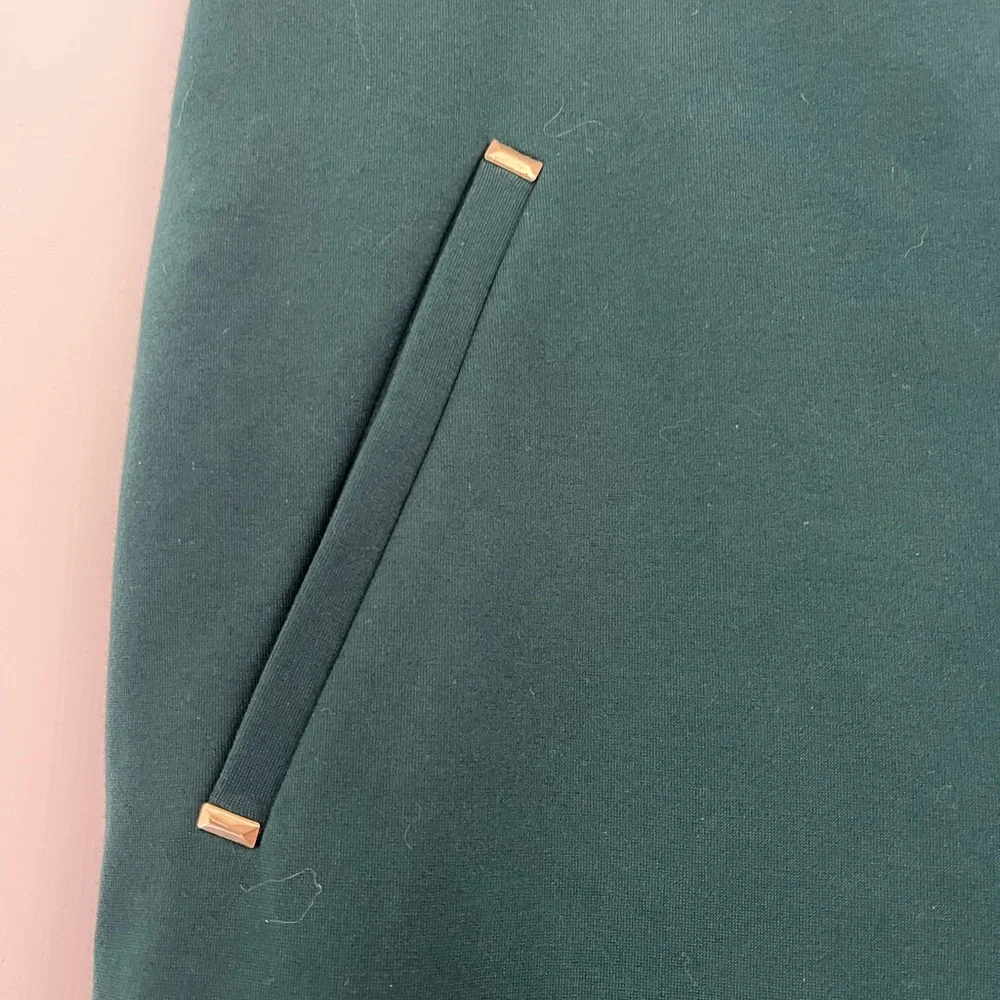 Chico’s Juliet Ponte Ankle Pants pull on Green So Slimming Stretch Sz 3 (16) XL - Picture 4 of 7